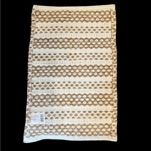 NWOT Mohawk Home Boho Geometric Cotton Jute Woven Rug 16”x24” White/Camel - Picture 3 of 6